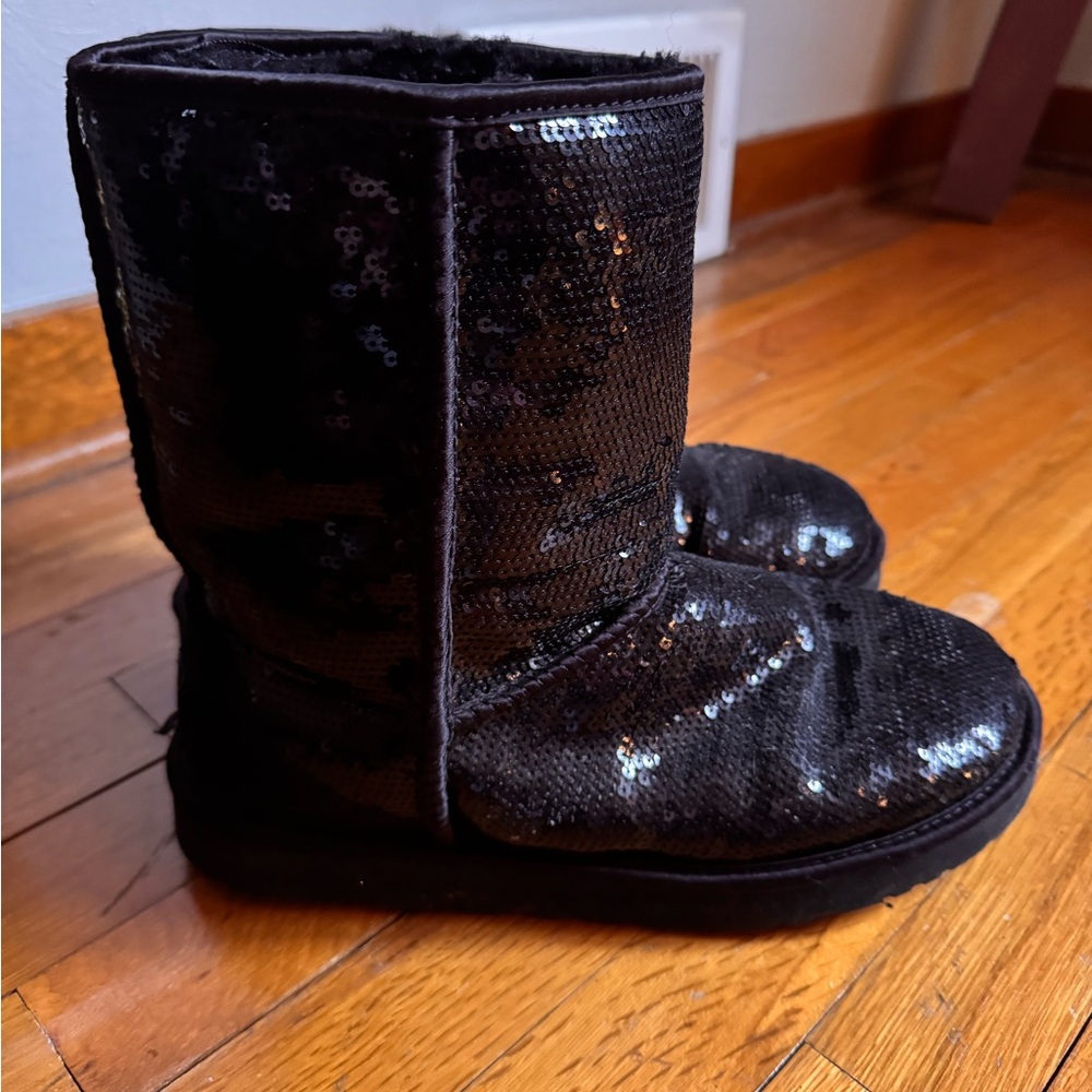 UGG Black Sequin Boots - Picture 3 of 4
